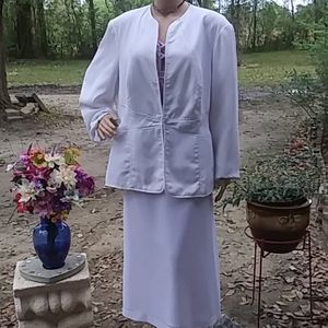 "Chancelle" 2pc.plus size Skirt w/matching blazer